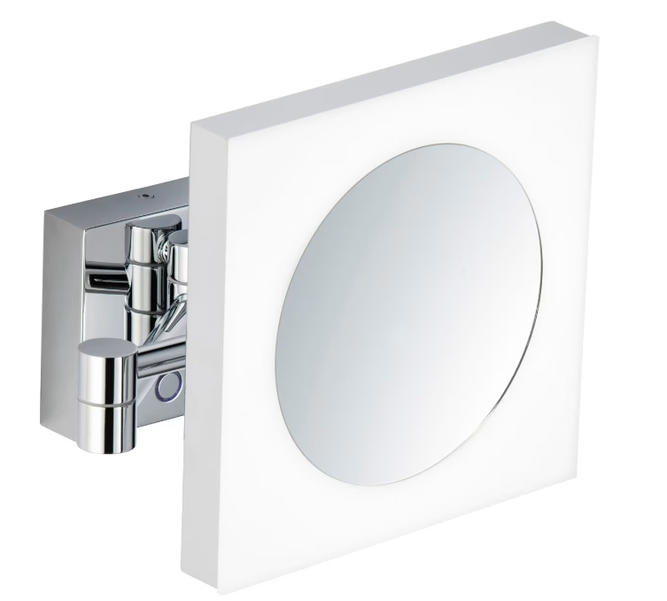Kronenbach Universal lusterko kosmetyczne 20x20 cm kwadratowe z oświetleniem chrom 29 475 255 0004