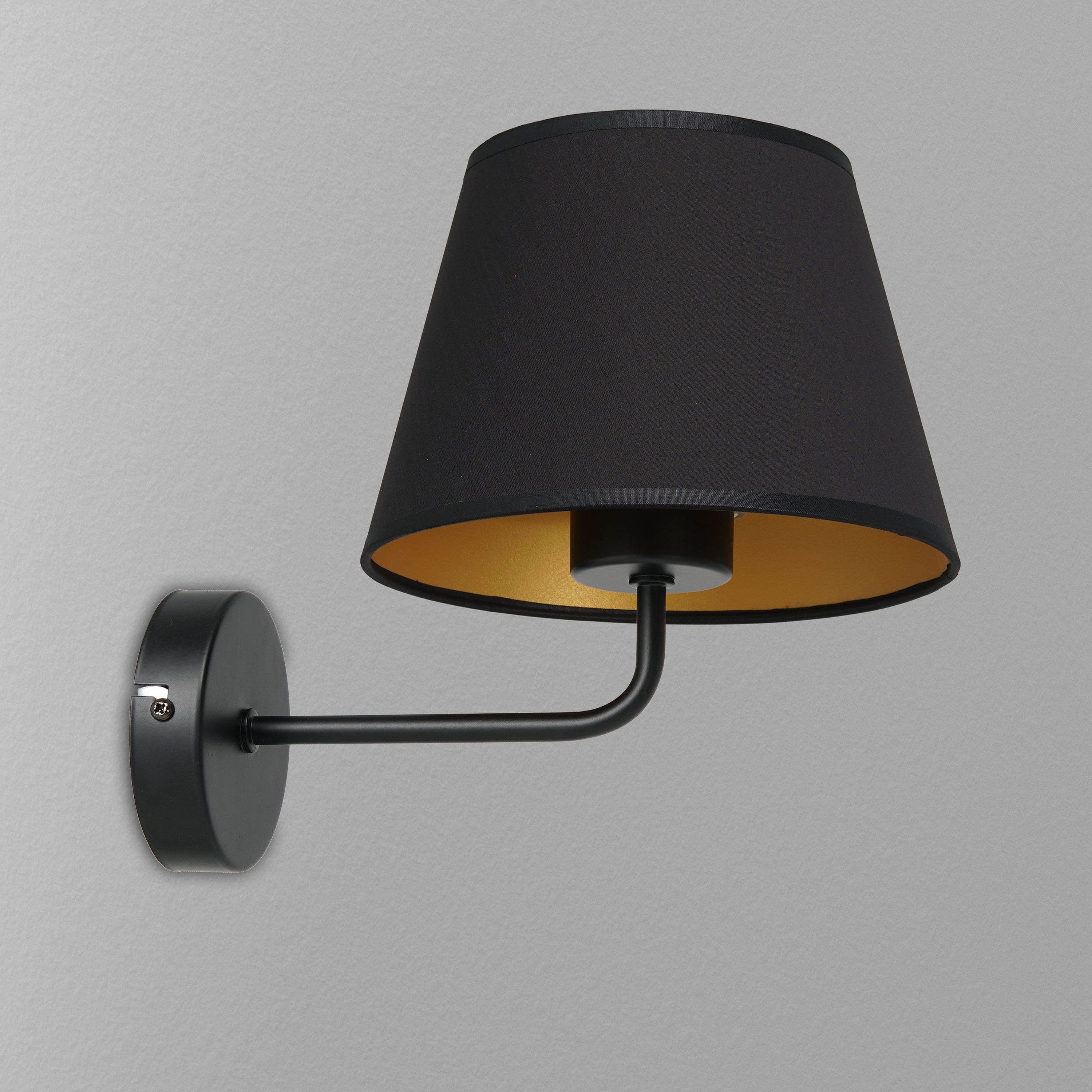 Luminex Arden kinkiet 1x60W czarny/złoty 3500
