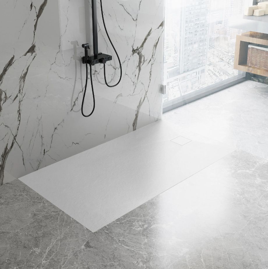 Rea Magnum White brodzik prostokątny z maskownicą 120x90 cm biały REA-K3337