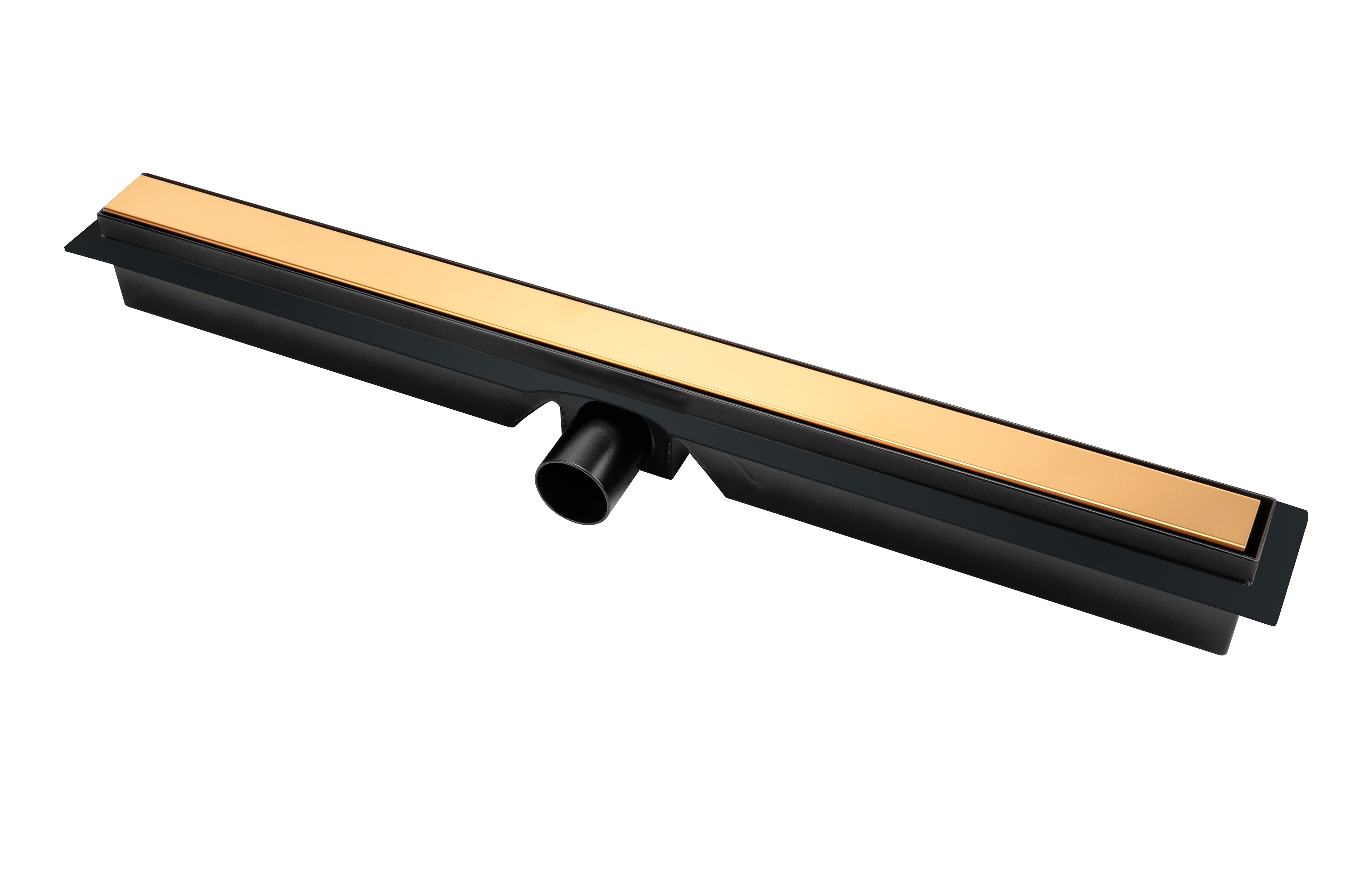 FDesign Kleome odpływ liniowy 60 cm z rusztem czarny/złoty FD74036055