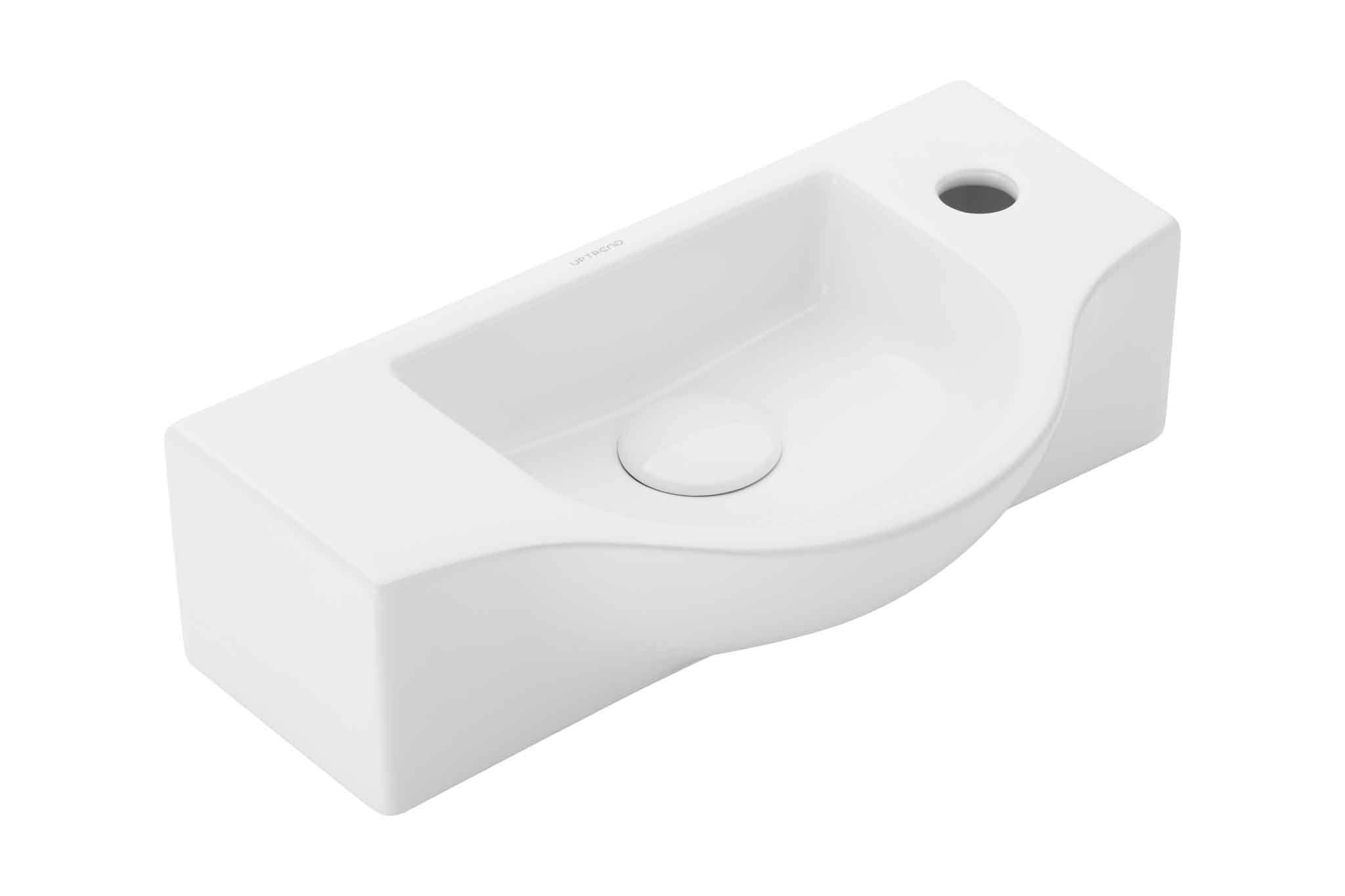 Uptrend Ana umywalka 45x25 cm półokrągła biały połysk TR4523B