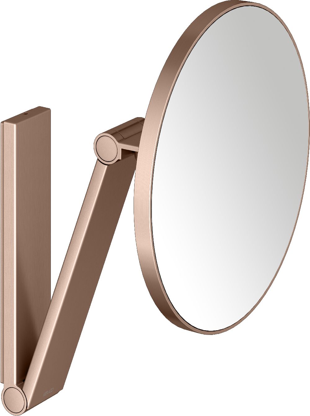 Keuco Cosmetic mirrors lusterko kosmetyczne 21,2x31,4 cm okrągłe z oświetleniem czerwone złoto szczotkowane 17612290000