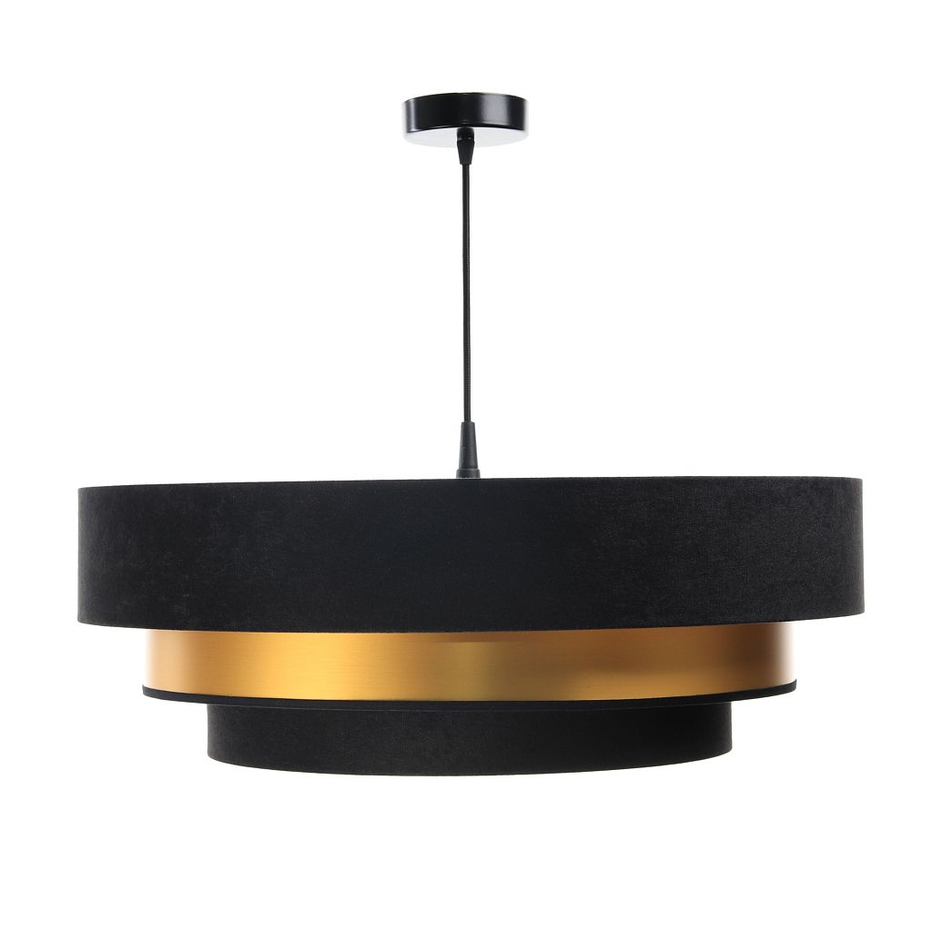 BPS Koncept Triniti lampa wisząca 1x60 W czarna-złota 050-070-60