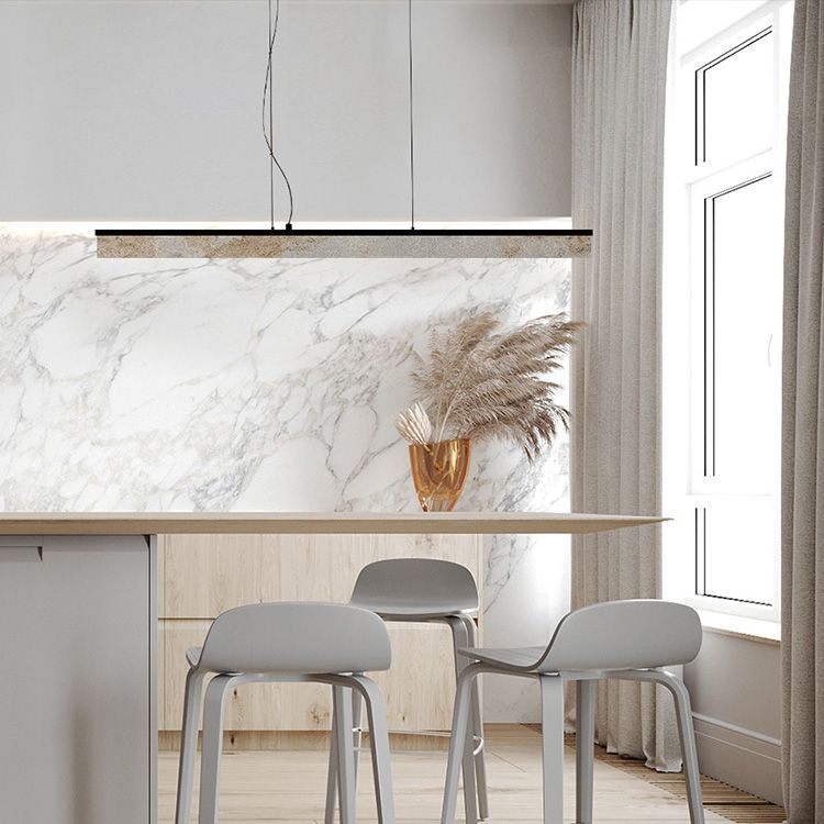 Abigali Marble Stone lampa wisząca 1x30W LED beżowa/czarna MPLS-6602-607Y