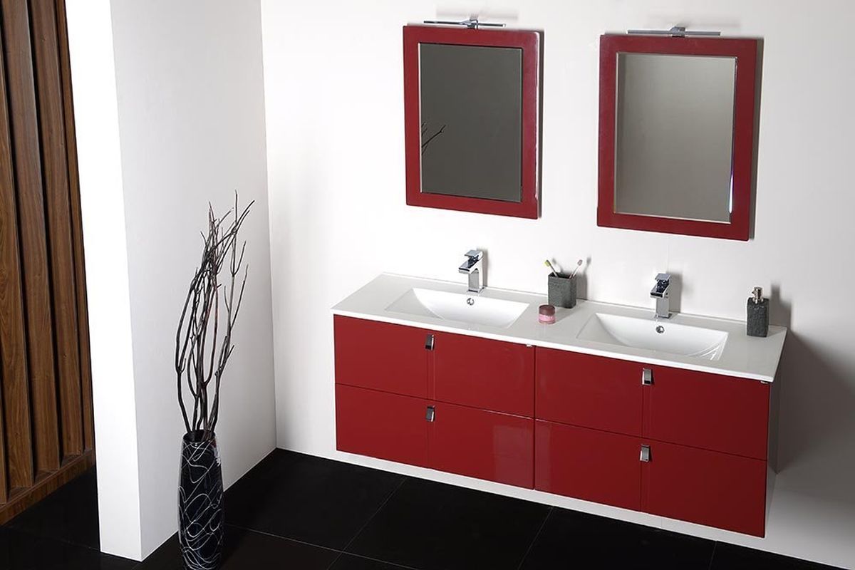 Sapho Slim umywalka 150x46 cm meblowa prostokątna podwójna biała 1601-150
