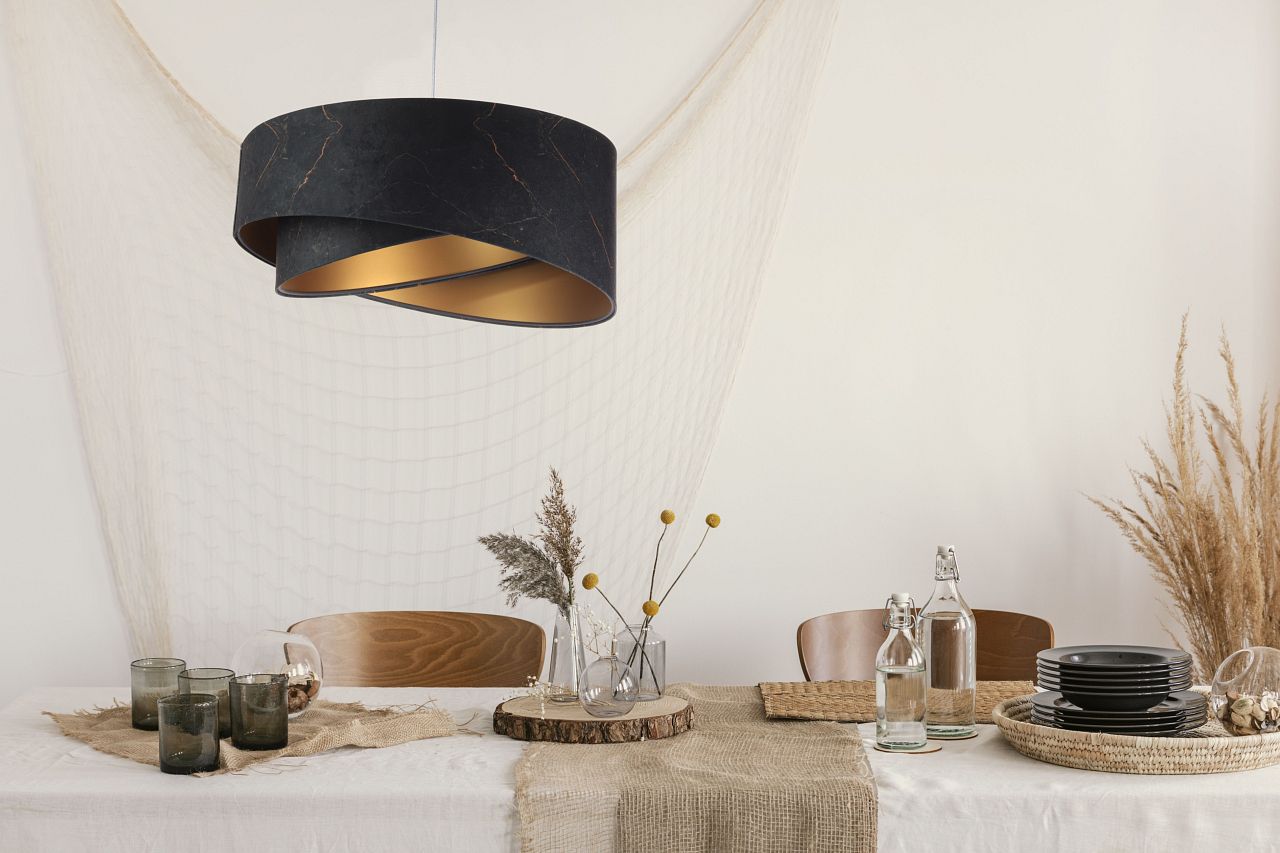 BPS Koncept Galaxy lampa wisząca 1x60 W czarna-złota 060-137