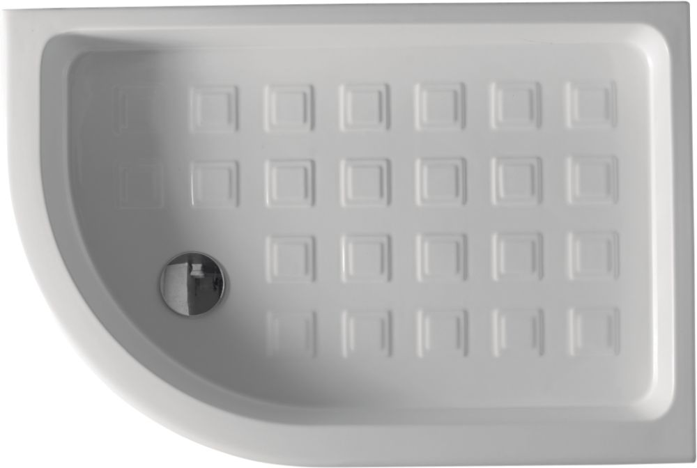 Kerasan Retro brodzik 120x80 cm półokrągły lewy biały 133301
