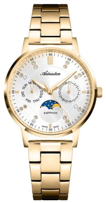 Zegarek damski Adriatica Sapphire Moonphase A3834.1193QF