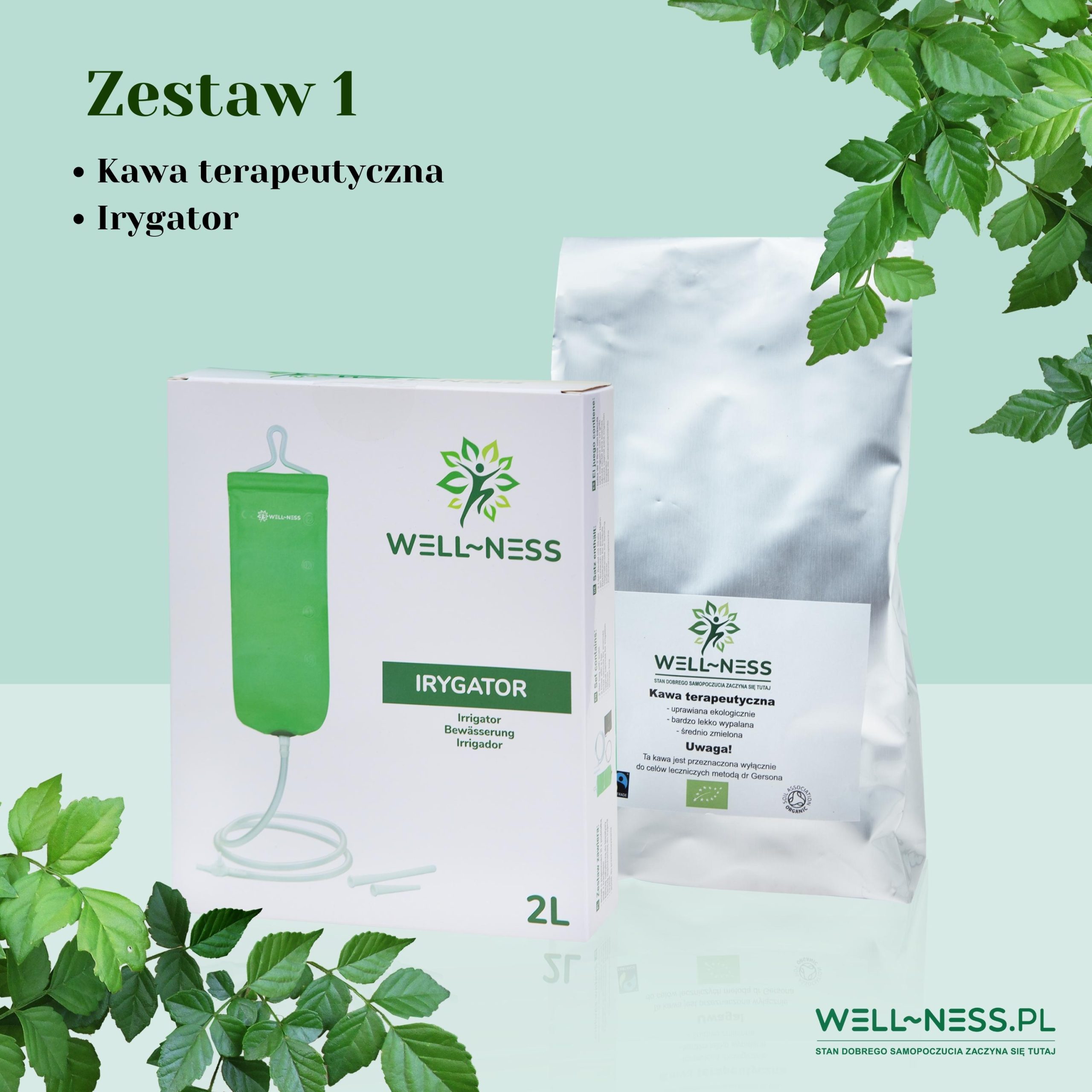 Zestaw klasyczny do lewatyw - kawa + irygator