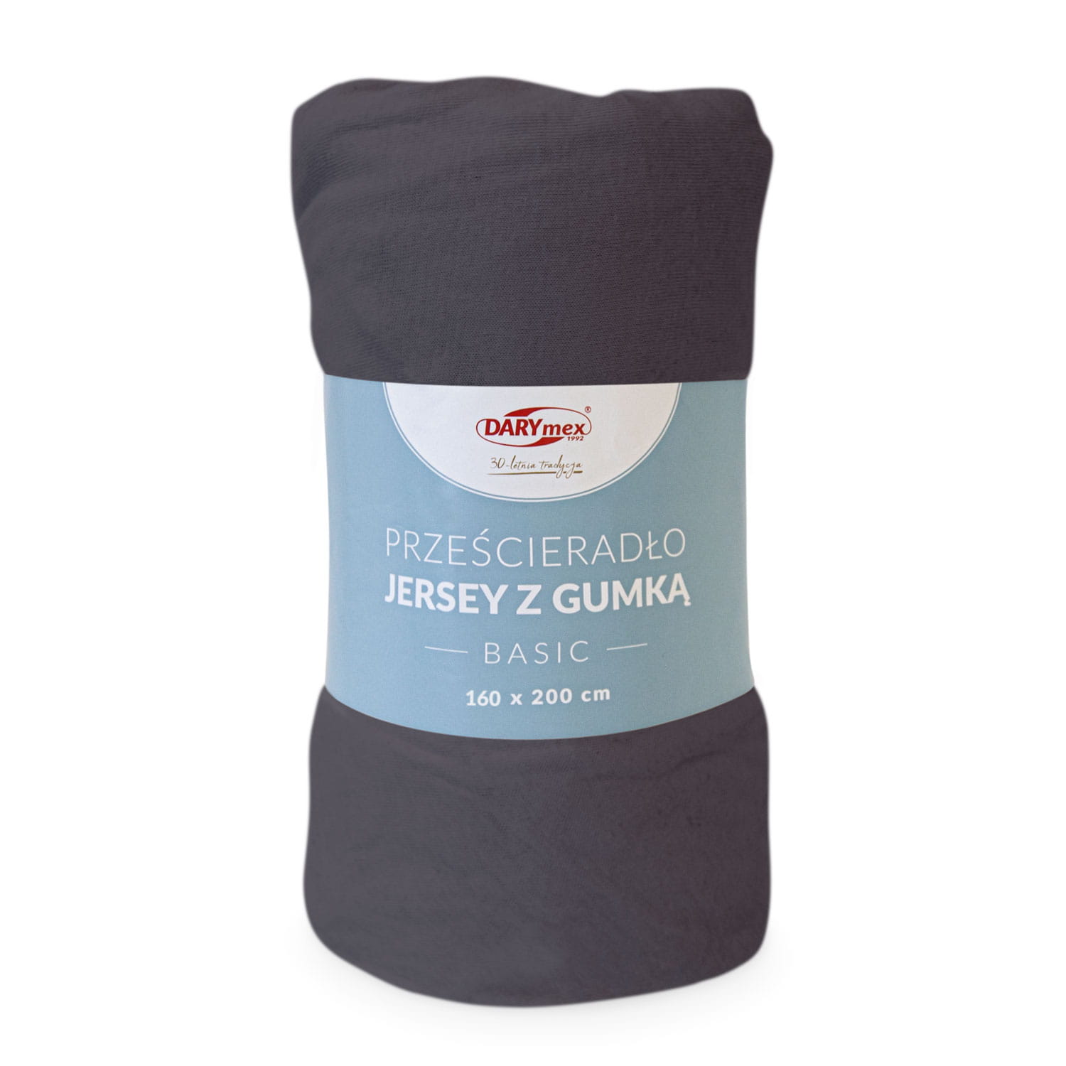 Prześcieradło z gumką jersey 220x200 BASIC grafit
