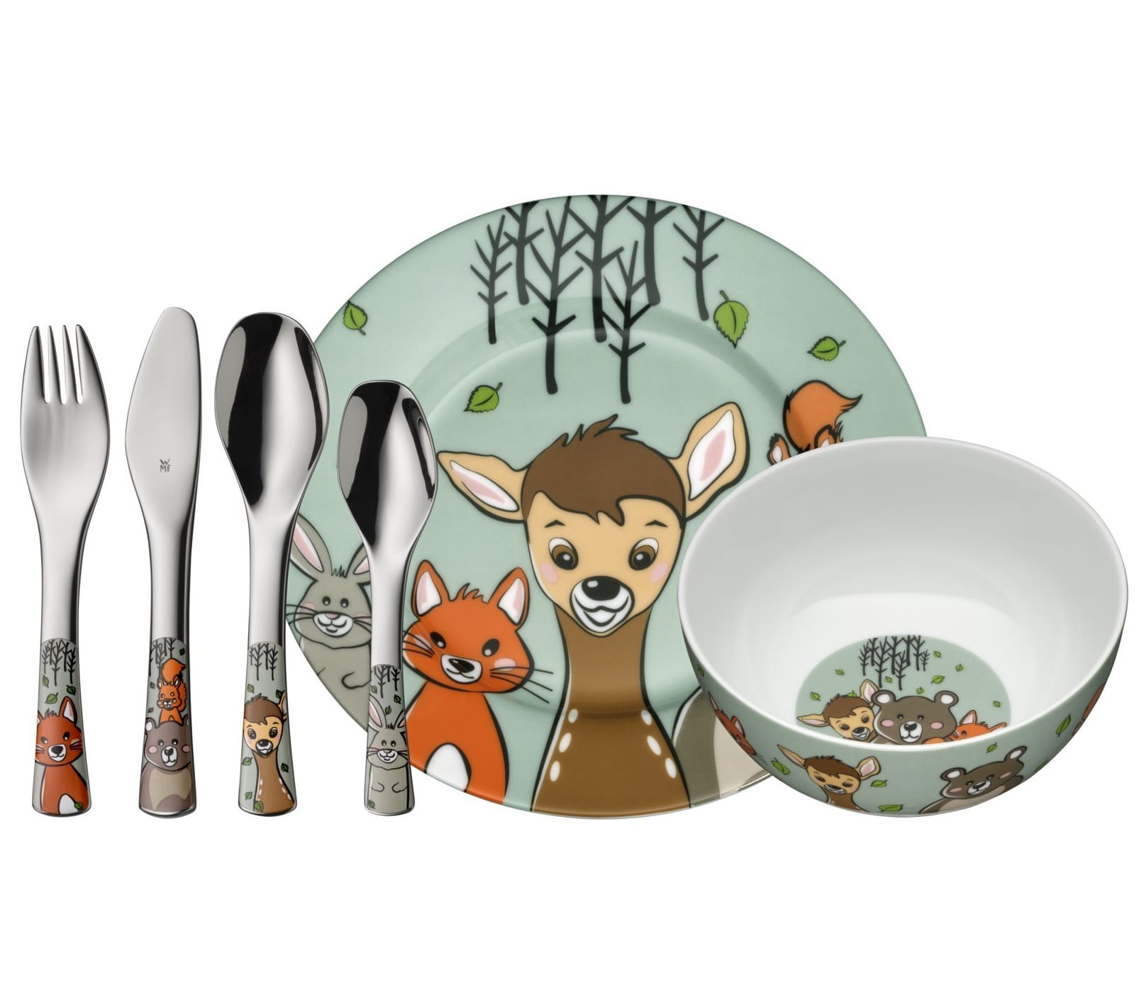 Zestaw naczyń dla dzieci Forest Friend 6 elementów
