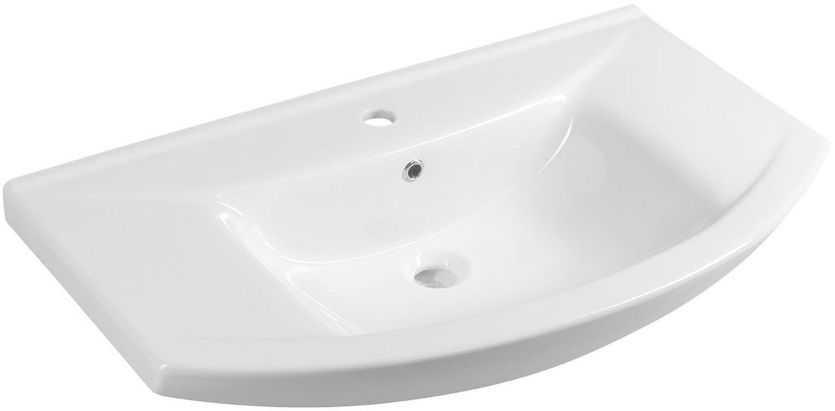 Darmowa Dostawa - Umywalka 86x50 cm półokrągła ścienna-meblowa biała Aqualine Zero 6085