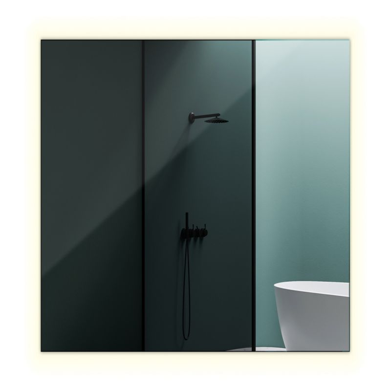 Lustro LED Tulup 50x50 cm Ciepły Eleganckie Prostokątne 1 szt.