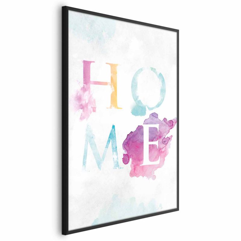 Plakat Artgeist Tęczowe home 40x60 cm z ramą czarną 1 szt