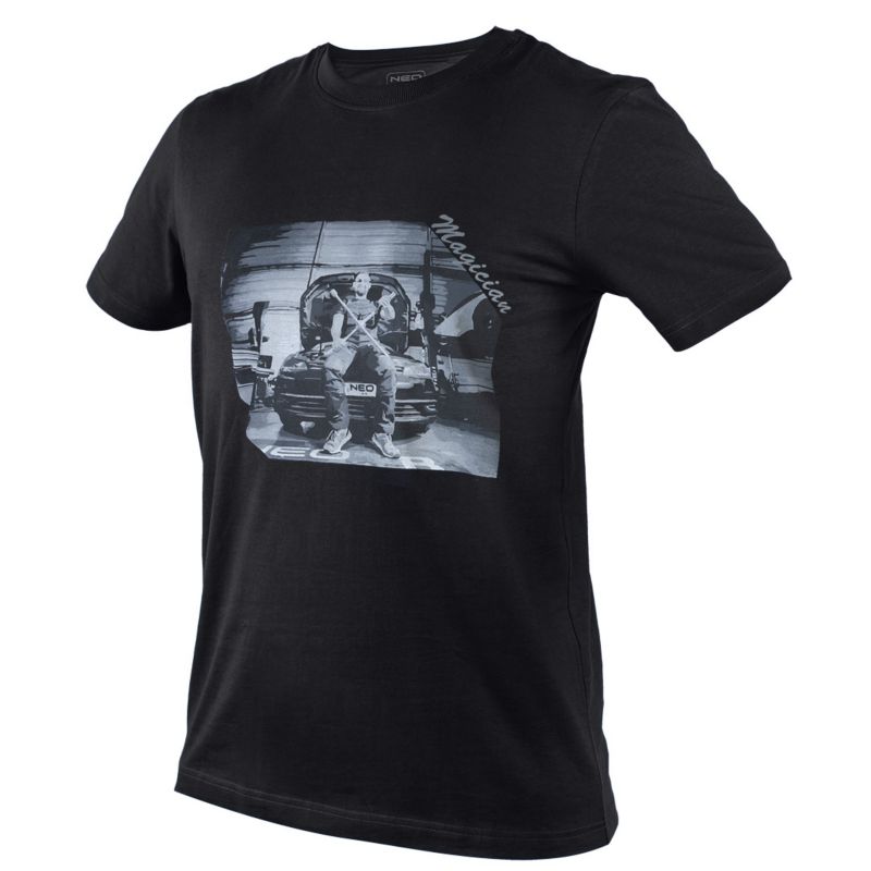 T-shirt NEO TOOLS z nadrukiem: mechanik, rozmiar S, 1 szt