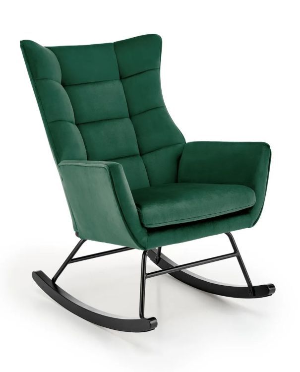 Fotel Halmar bujany BAZALTO VELVET zielony 1 szt