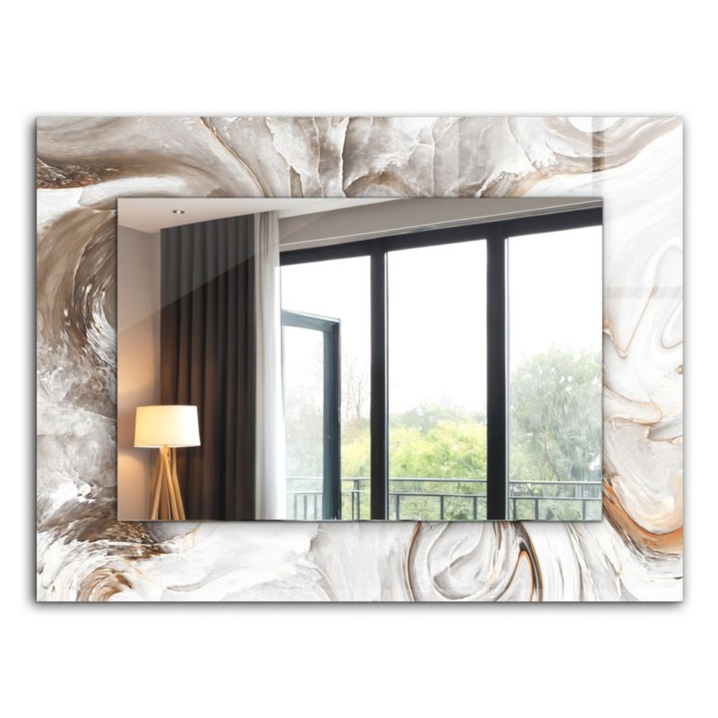 Lustro Prostokątne Tulup Abstrakcyjny Wzór 80x60 cm 1 szt.