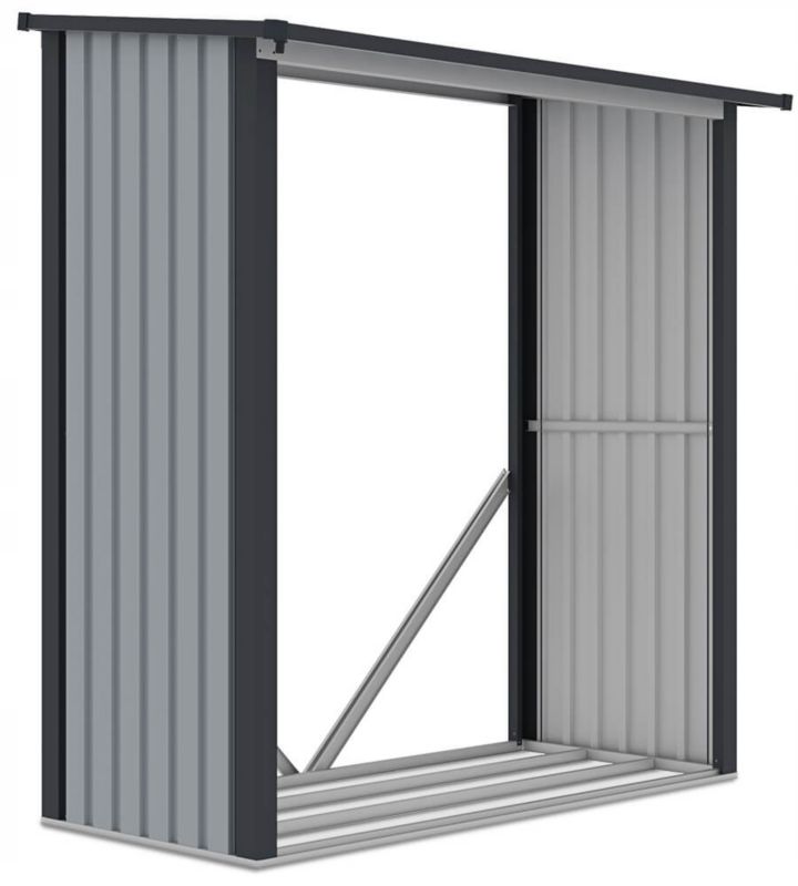 Drewutnia Hardmaister Ogrodowa Stojak Drewno Kominkowe Denver 190x182cm Metalowa Jasny Szary 1 szt