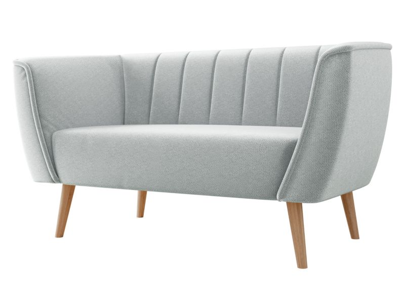 Sofa MIRJAN 24 nowoczesna Pas 2 jasnoszary plusz 1 szt.