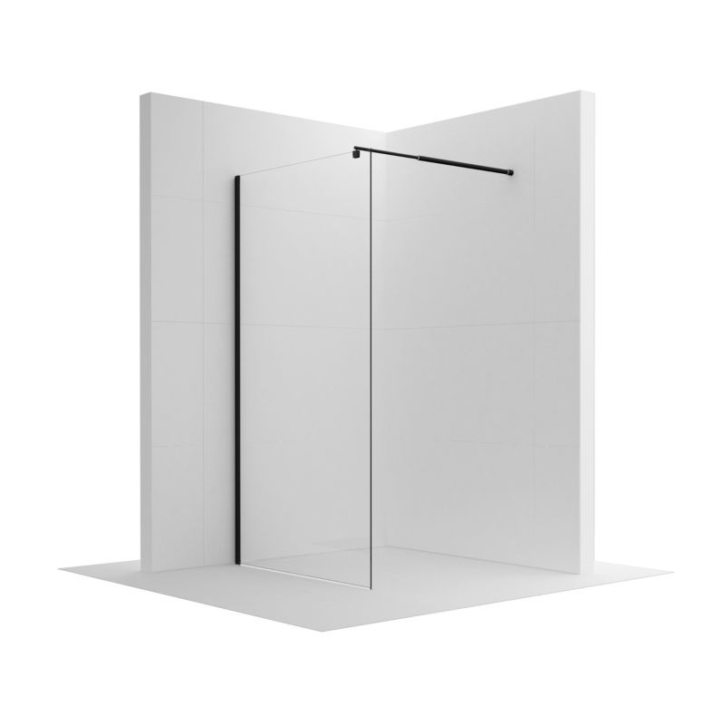 Ścianka prysznicowa SEVANTE MAYON 140x195 Walk-In czarna 1 szt.