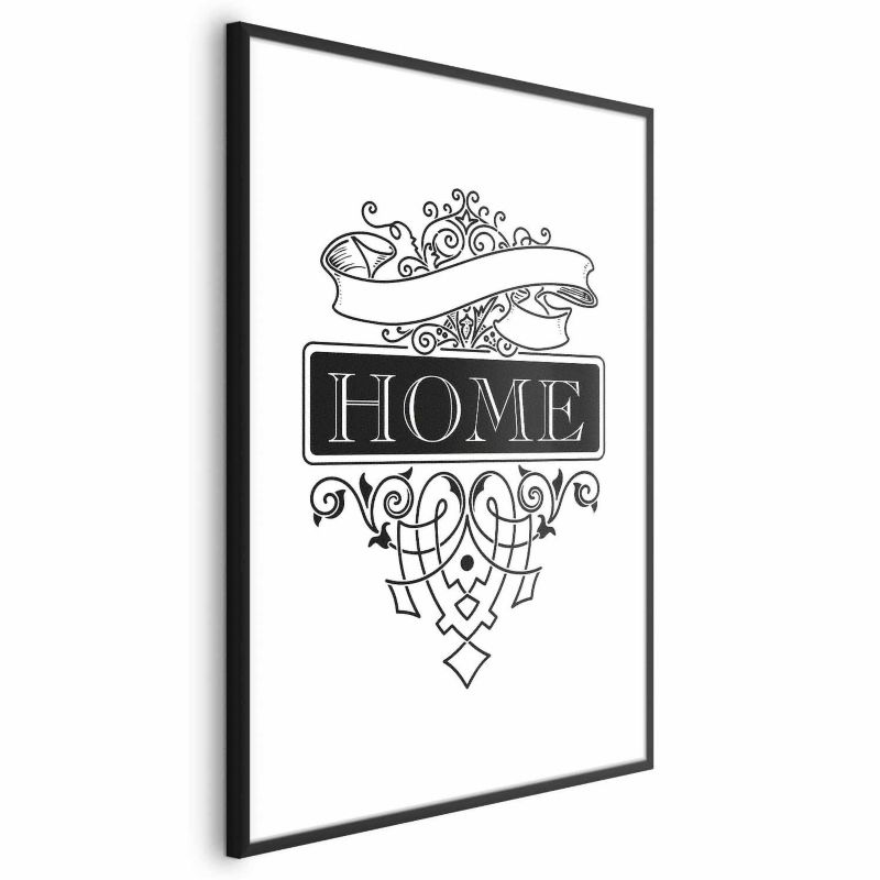 Plakat Artgeist Home 40x60 cm z ramą czarną 1 szt