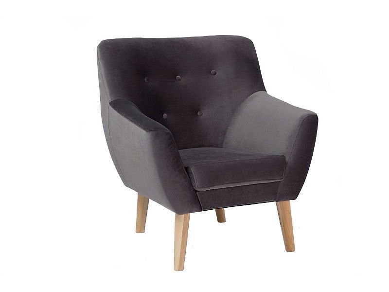 Fotel Signal NORDIC 1 VELVET szary 1 szt