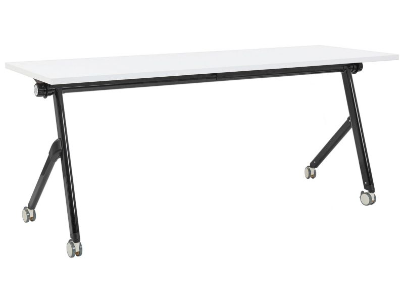 Składane biurko Z kółkami Biały Bendi 180 x 60 cm 1 szt.