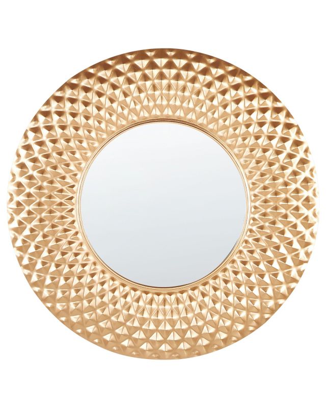 Lustro ścienne Combe 60 cm Metal Złoty 1 szt.