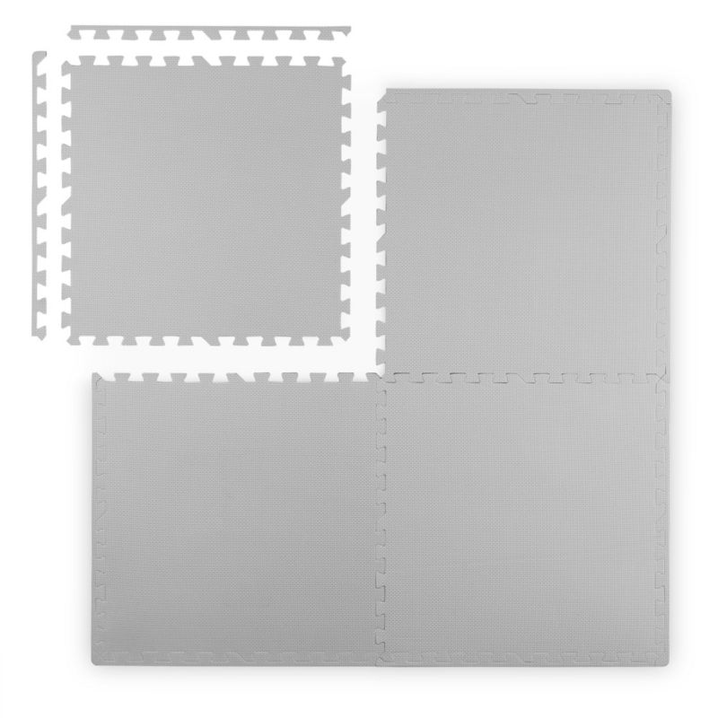 Duża mata piankowa Ricokids szara puzzle piankowe dla dzieci 120x120 cm 1 szt