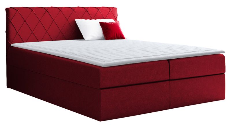 Łóżko kontynentalne MIRJAN 24 Paros 140x200 rubinowy 1 szt.