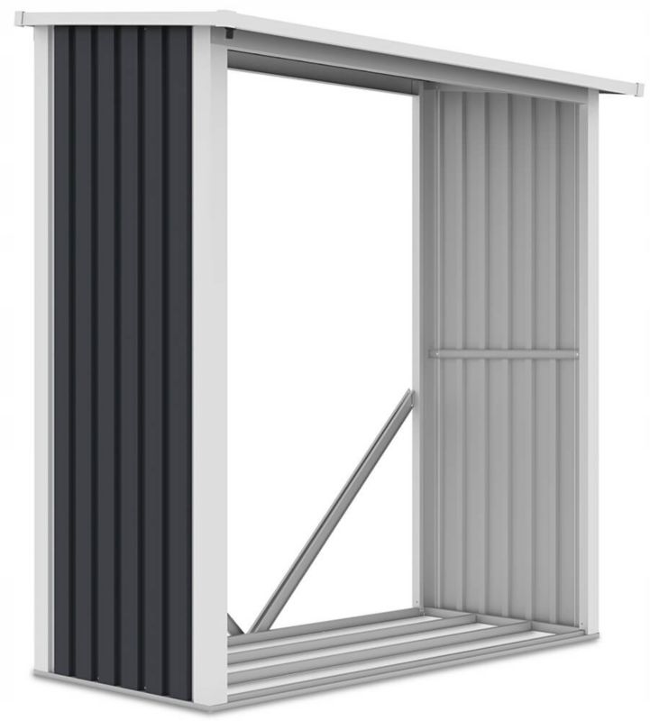 Drewutnia Hardmaister Ogrodowa Stojak Drewno Kominkowe Denver 190x182cm Metalowa Szary 1 szt