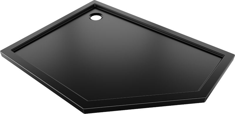 Brodzik pięciokątny Mexen Flow czarny mat 80x100 cm 1 szt.