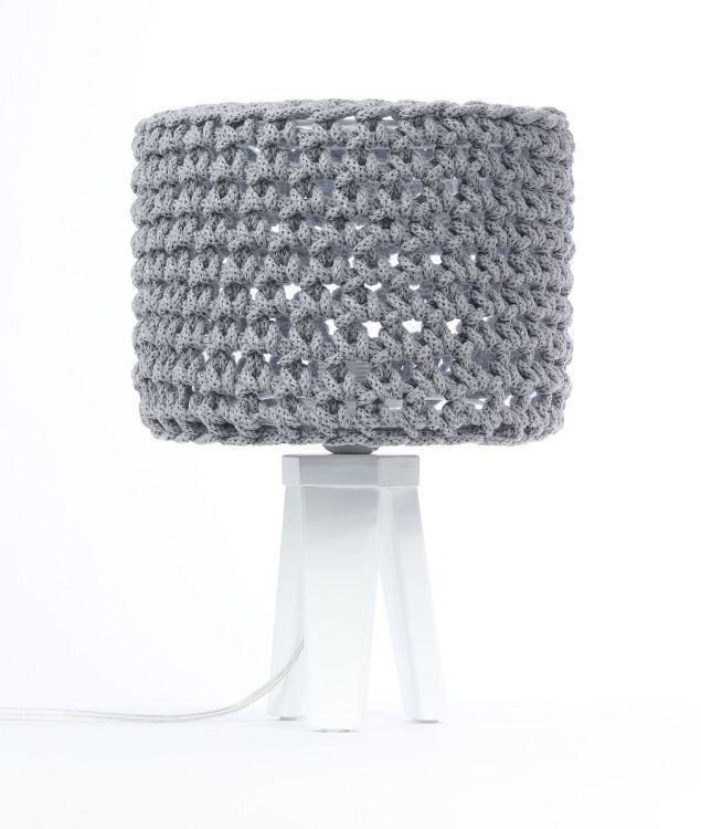 Lampa Bps Koncept stołowa COTTON WOOD szara 1 szt