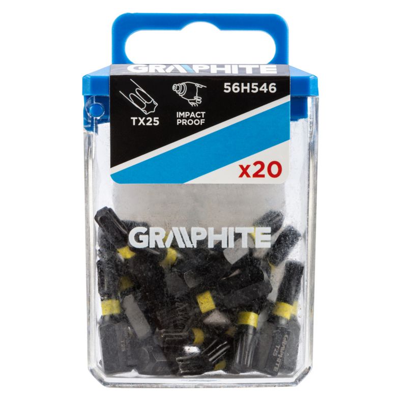 Bity udarowe GRAPHITE typ TX25 x 25 mm 1 kpl.
