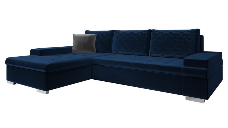 Narożnik MIRJAN 24 do salonu Bangkok Mini Premium granatowy/platynowy szary 1 szt.