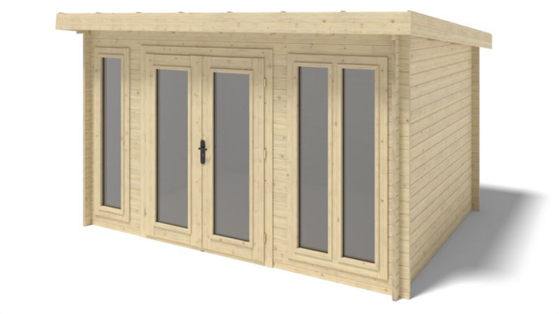 Domek ogrodowy ALTANKA 12 m2 - 4x3 m - 34 mm, drewniany, 1 szt.