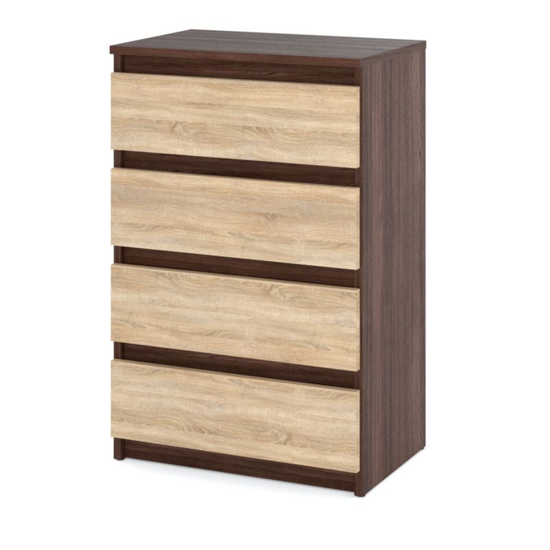 Komoda Hurtownia-Mebli Szuflady 4 Hugo Mała 60cm Dąb Wenge Dąb Sonoma 60x33.5x92.5 cm 1szt.