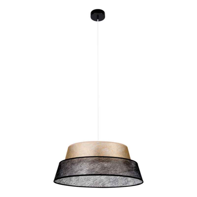 Lampa Wisząca SPOT Light 1xE27 Max.60W Elegancka Kompozycja Czerni z Czarno Złotym Abażurem, Polski Producent, 1 szt.