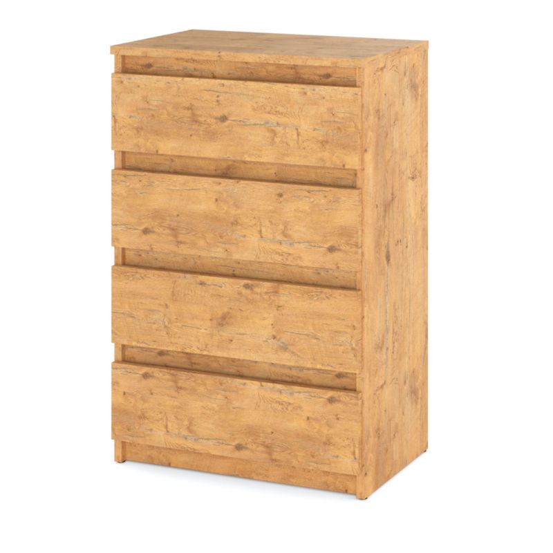 Komoda Hurtownia-Mebli Szuflady 4 Hugo Mała 60cm Dąb Lancelot Dąb Lancelot 60x33.5x92.5 cm 1szt.