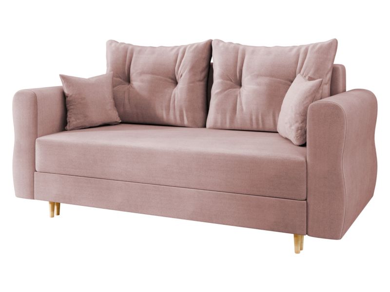 Sofa MIRJAN 24 rozkładana do salonu Zako 2 plusz pudrowy róż 1 szt.