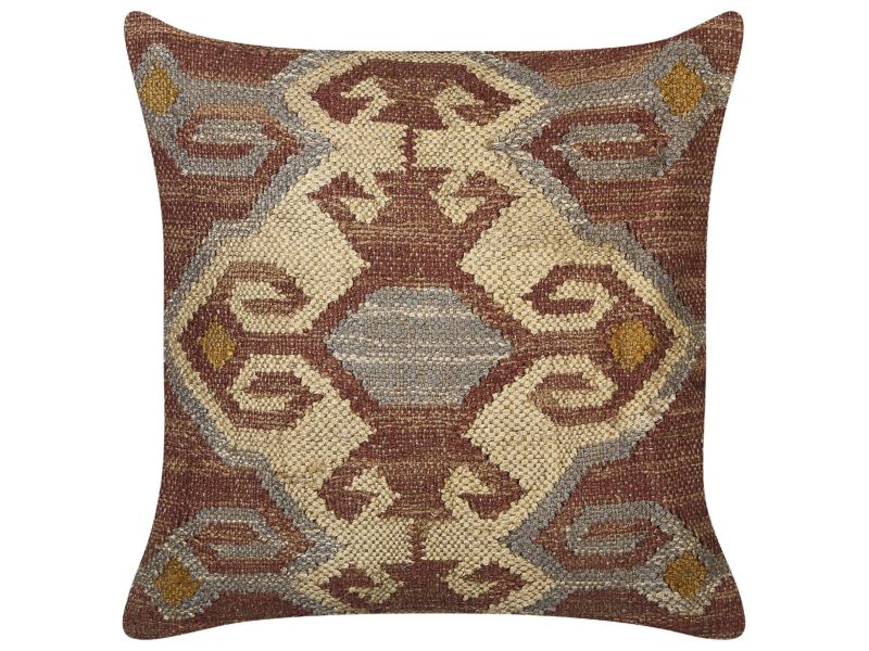 Poduszka dekoracyjna Urpad Juta 45 x 45 cm Geometryczny Czerwony 1 szt.