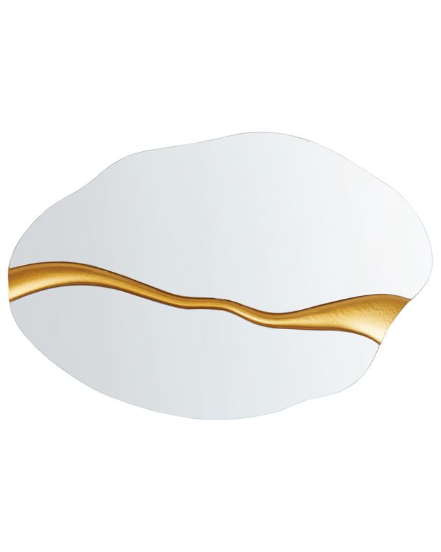 Lustro ścienne Poivres 90 cm 60 cm Złoty 1 szt.
