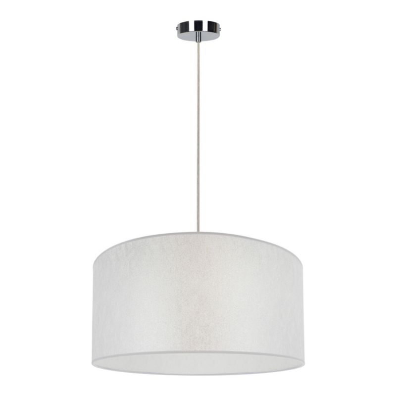 Lampa Wisząca SPOT Light 1xE27 Max.60W Klasyczne Połączenie Chromu z Srebrnym Abażurem, Polski Producent, 1 szt.