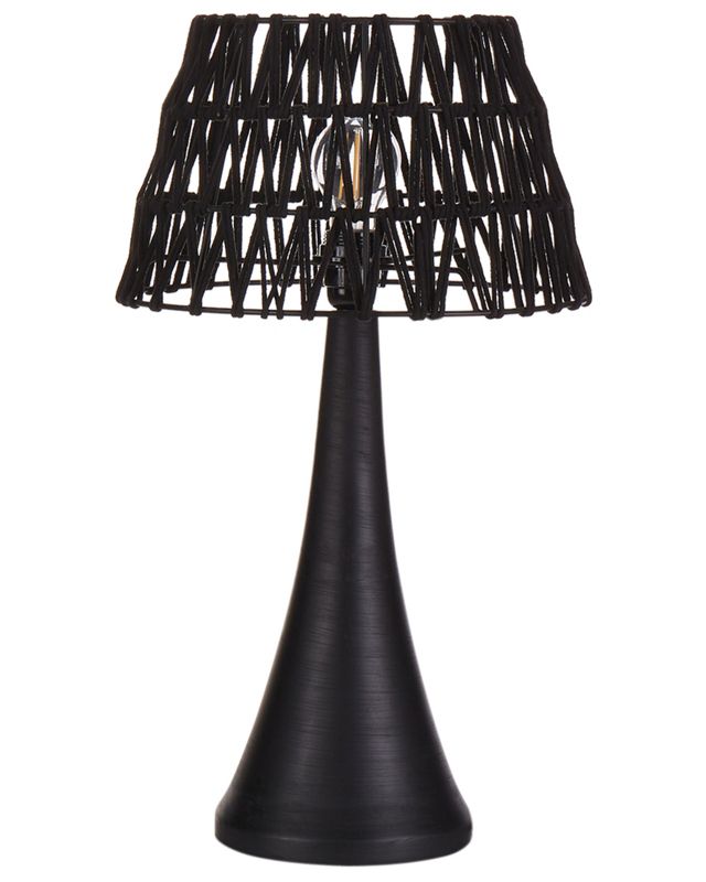 Lampa stołowa Pellejas Bawełna Czarny 1 szt.