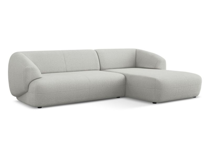 Narożnik prawostronny Makamii Moana z tkaniny bouclé 280x156 cm jasny szary 1 szt.