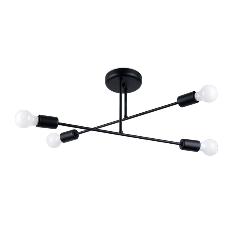 Żyrandol Sollux Lighting NORAH 4 czarny 1 szt.