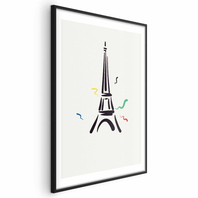 Plakat Artgeist Wieża Eiffla 21x30 cm z ramą czarną 1 szt
