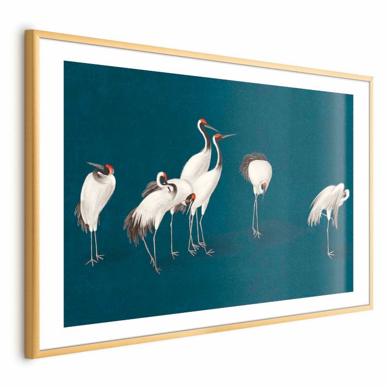 Plakat Artgeist Wieczór nad stawem 90x60 cm z ramą złotą 1 szt