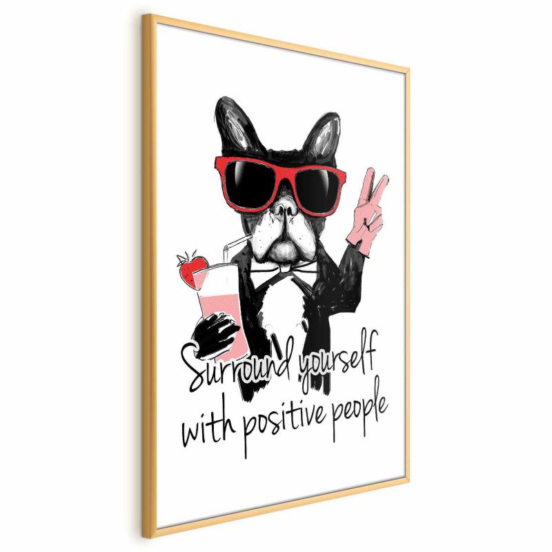 Plakat Artgeist Advice 60x90 cm z ramą złotą 1 szt
