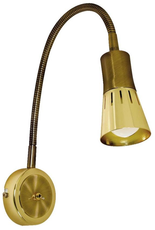 Lampa ścienna kinkiet złoto patyna Arnea